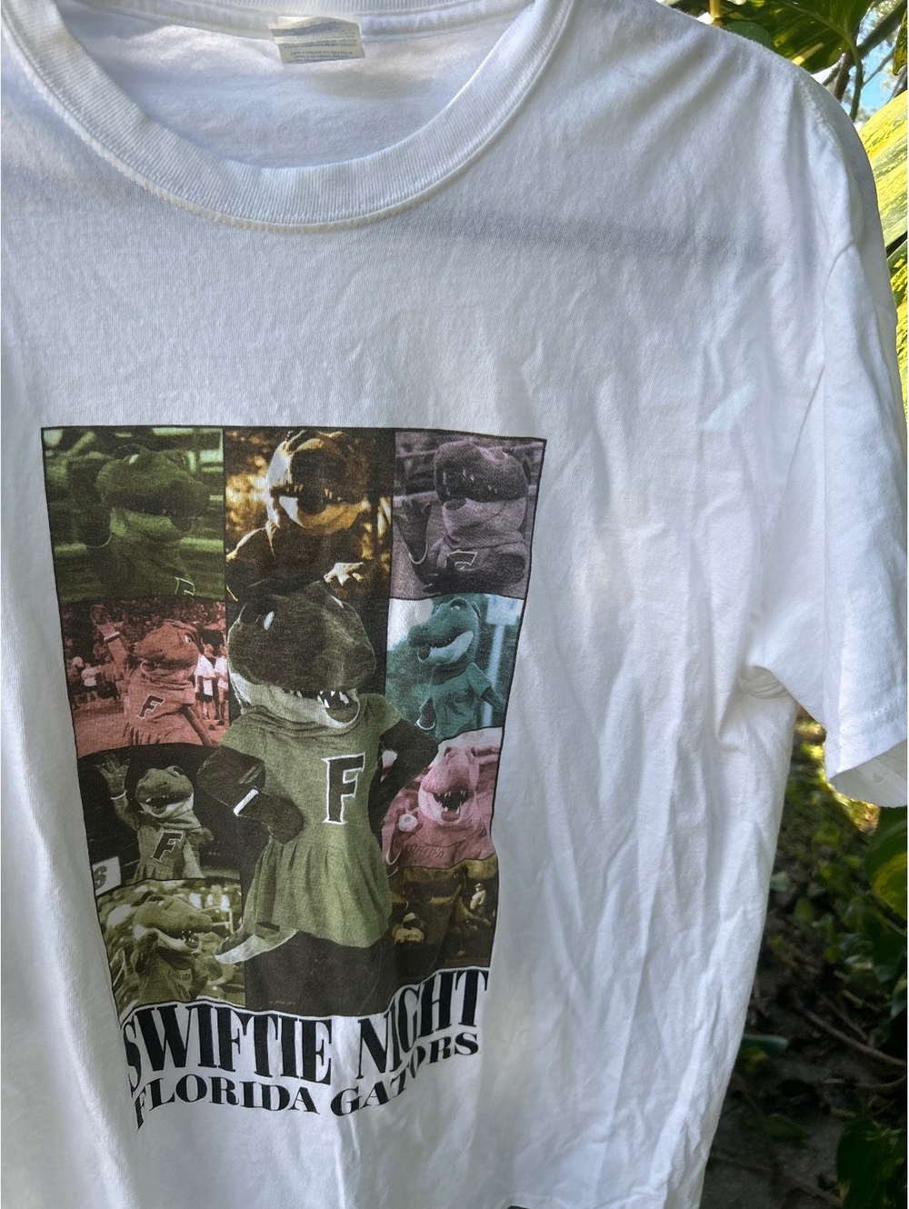 Port & Company Core Cotton Large White T-Shirt with Florida Gators Swiftie Night